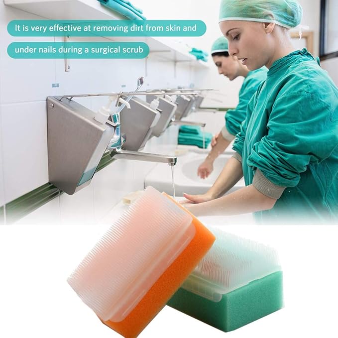 Wellgler's Autism Sensory Brush for Therapy,Surgical Scrub Brush,Bbaby Sponge for Bathing, Cradle Cap Brush (6Pack)