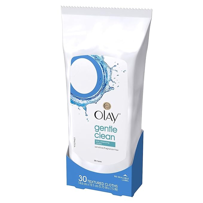 Olay Cleanse Gentle Facial Cloths,Fragrance Free,30 Count (Pack of 12)
