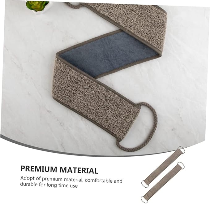 2pcs Exfoliating Back Scrubber Strap Dead Skin Remover Towel for Deep Cleansing Comfortable Grip Skin Types for Back Neck and Shoulder Care
