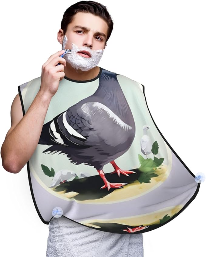 Jellyfish Pattern Print Beard Bib Shaving Apron, Beard Hair Trimming Cape Gift For Dad