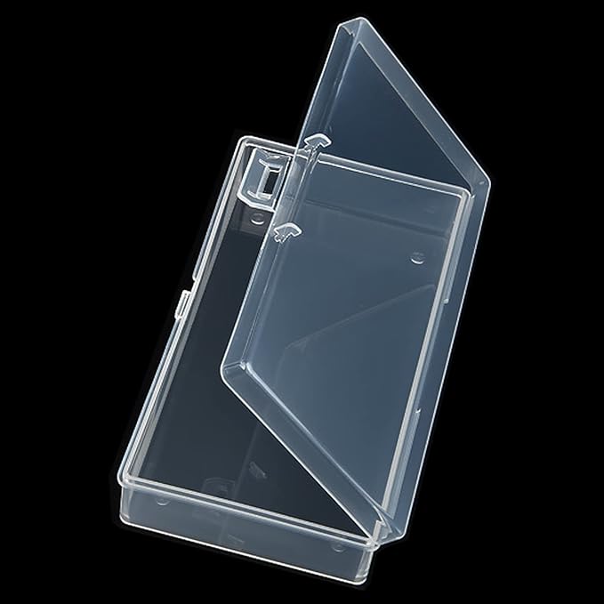 12 Pack Rectangular Clear Plastic Storage Containers Box with Hinged Lid for Beads and Other Small Craft Items (5.7 x 2.95 x 1.18 inch)