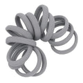 Cyndibands Seamless Hair Ties - Gray - Gentle Hair Ties No Damage, Standard Size 1.5 Inch, Soft and Stretchy Nylon Fabric Ponytail Holders - 12 Count