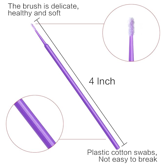 Akstore 600 PCS Disposable Micro Applicators Brush Eyelash Extension (Mixed)