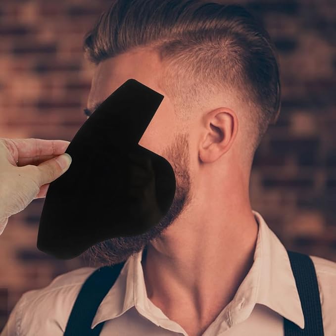 Beard Shaping Template and Hairline Enhancing Card for Men - 3Pcs Hairline Design Tool for Beard and Hair Styling with Durable Pvc Material Perfect for Precise Facial Hair Grooming