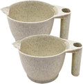 Beaupretty 2pcs Tint Bowl Mixing Bowls Hair Dye Bowls with Handle for for Barber Salon Home Beige