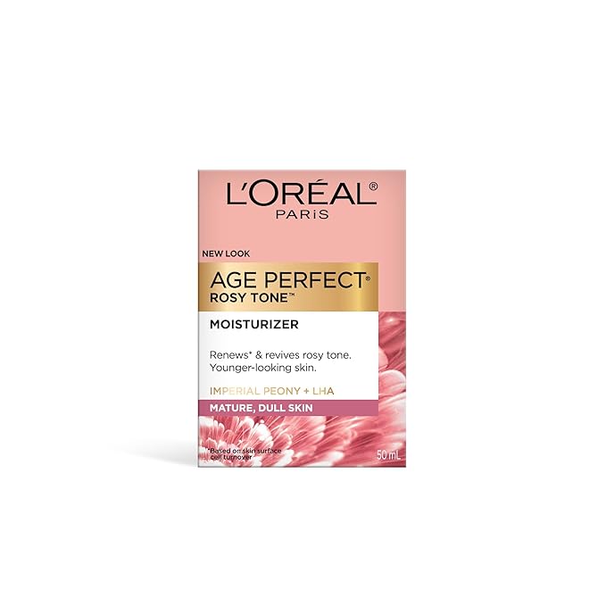 L'Oreal Paris Age Perfect Rosy Tone Anti-Sagging Face Moisturizer,Renew & Revive Healthy Tone,1.7 oz (Packaging May Vary),(Pack of 2)