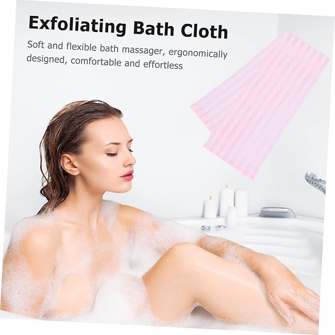 Portable Exfoliating Back Scrubber Strap Dual-Sided Bath Wash Cloth for Deep Cleansing and Relaxation Eco-Friendly Material Travel-Friendly Design for Home Use Go Bathing