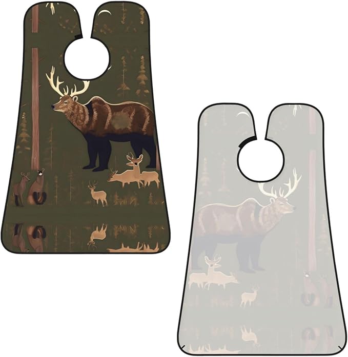 Loon Nature Bird Print Beard Bib Shaving Apron, Beard Hair Trimming Cape Gift For Dad