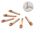 Tekson 6 Pieces Metal Cosmetic Skincare Spatula, Mini Mask facial Reusable Scoop, Makeup Beauty Spoons for Cream, Lotions, Moisturizers(Orange)