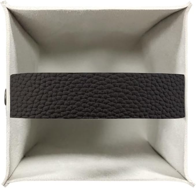 American Flag Eagle Tissue Box Holder Waterproof PU Leather Square Modern Tissue Box Cover with Metal Button Napkin Holder for Home Office Car