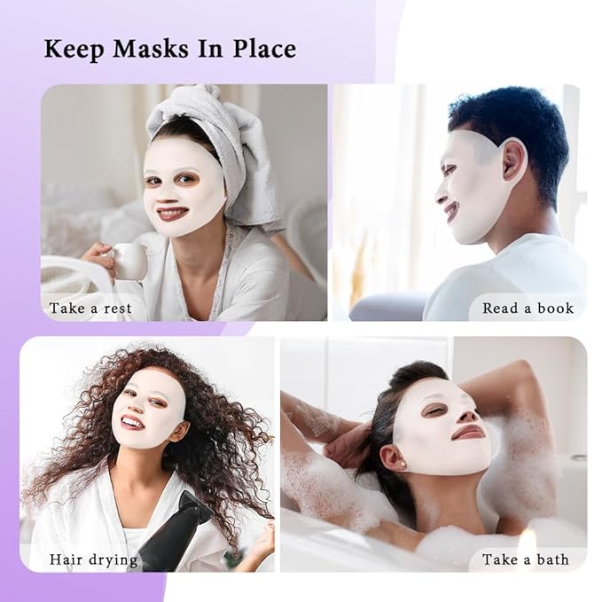 Ice Face Mask and 2 Packs Silicone Face Mask Cover, Frozen Cold Face Pack Compress Reusable Skin Care for Women Puffiness Swelling Relief Beauty Spa Essentials Ice Mask