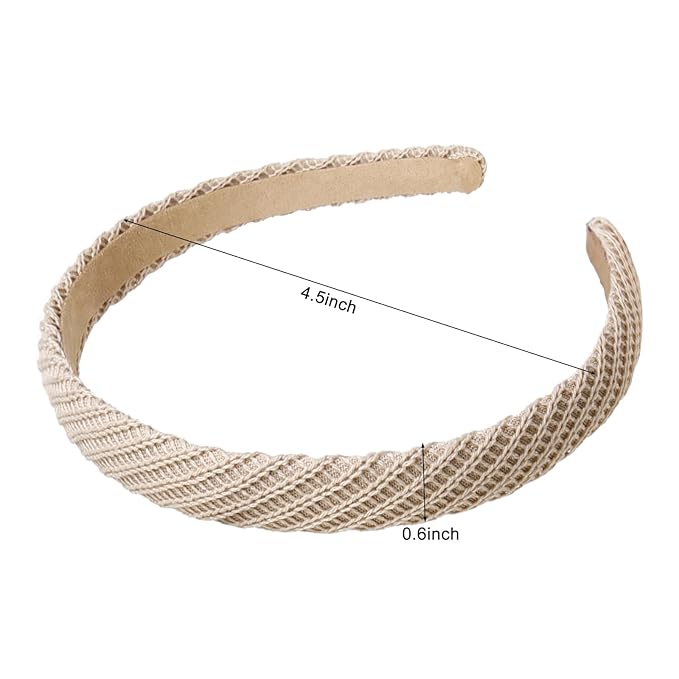Headbands for Women Thin Knitted Hairbands Fashion Non Slip Headband for Women's Hair Cute Solid Colors Hair Accessories 4 PCS