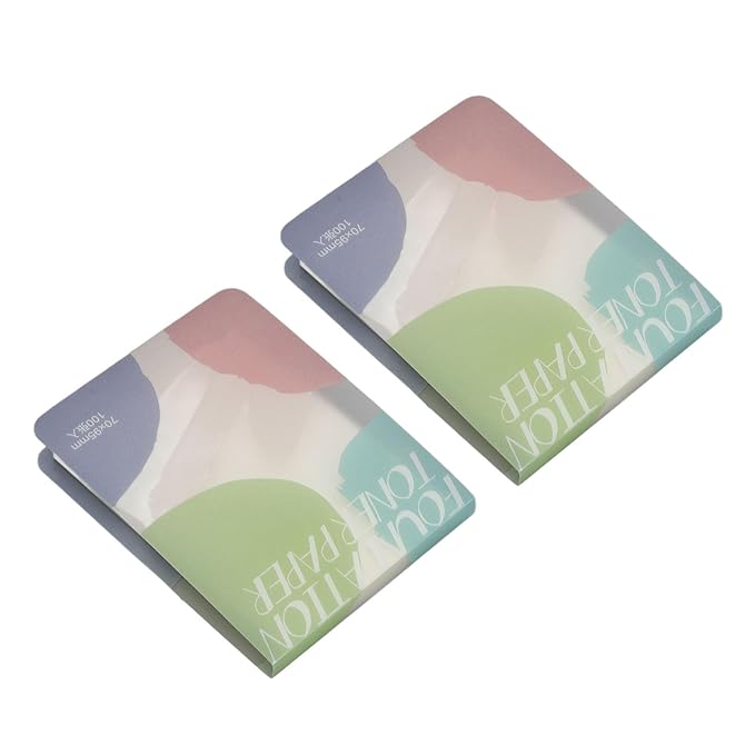 Airshi Nail Art Cosmetic Palette Paper, Disposable Nail Art Palette Paper Evenly Coloring 2pcs Stick Color Mixing for Nail Salon