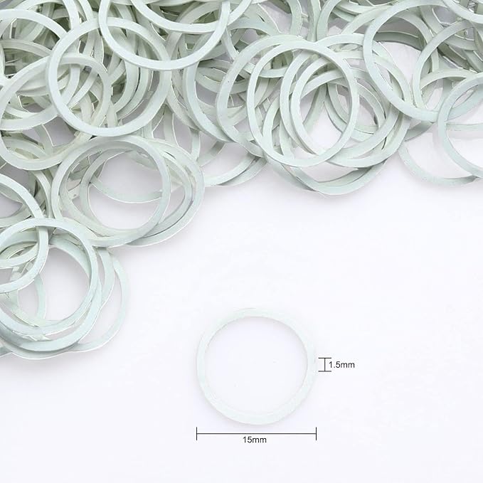 HOYOLS 1/2 Inch Small White Rubber Bands for Hair Ties Elastics Mini Toddler Braids Ponytail Holders for Baby Girls Infants Kids Thick Hair Rubberbands No Damage Office 1000pcs (S) Latex-Free
