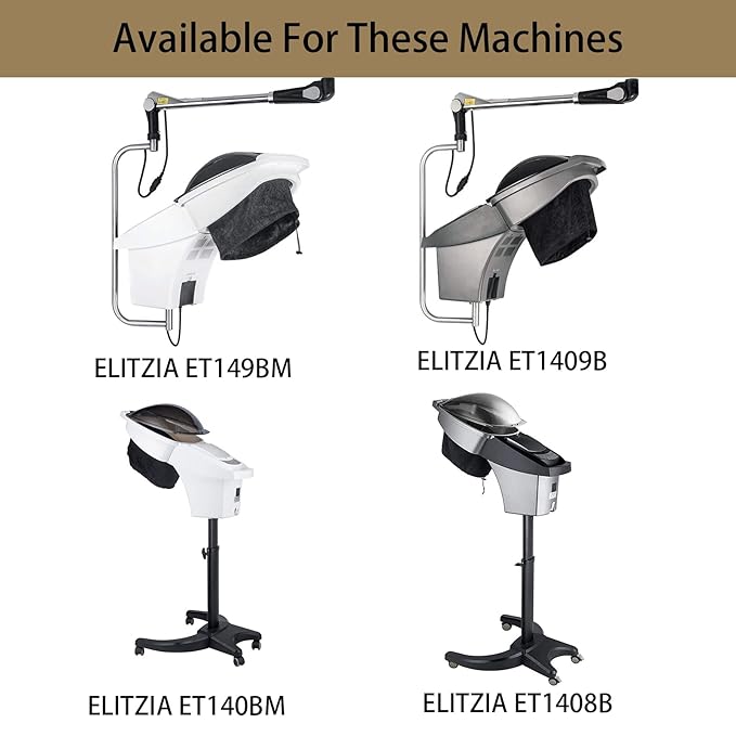 Elitzia Hair Steamer Use With Shampoo Bowl Hair Wash Reclining Chair Micro Mist Hair Steamer Mister Hooded Hair Care Proffessioanl (Accessory Cotton Cap)