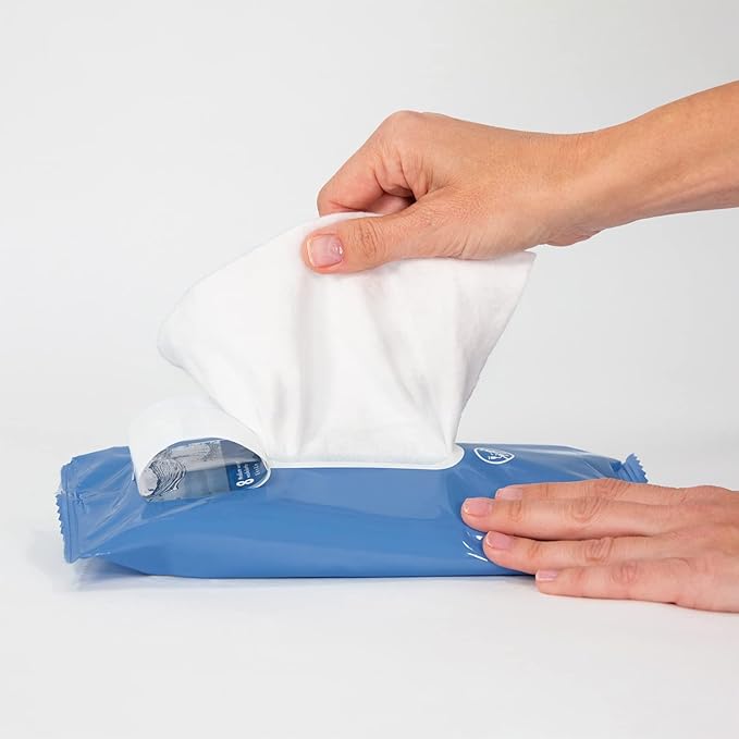 Essential Bath Cleansing Washcloths (60 Packs, 480 Cloths) No Rinse Bathing Wipes, Ultra Thick, Hypoallergenic