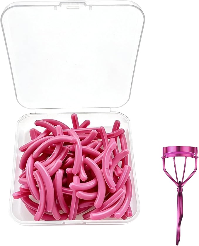 36Pack Pink Compatible with Real Techniques Eyelash Curler Refills, Silicone Rubber Eye lash Curlers Refill Compatible with Real Techniques Miracle Eyelash Curler.