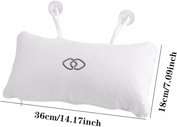 Inflatable Bath Pillows for Tub,Bath Tub Pillows for Head and Neck Support,Ergonomic Bath Pillows with Non-Slip Suction Cups,Bath Pillow for Spa Gifts Tub Women Bathroom Accessories Soaking