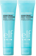 e.l.f. SKIN Holy Hydration! Clean Freak Daily Cleanser Mini, Gentle Hydrating Face Cleanser, Made With Hyaluronic Acid, Vegan & Cruelty-Free, 1 fl oz (Pack of 2)