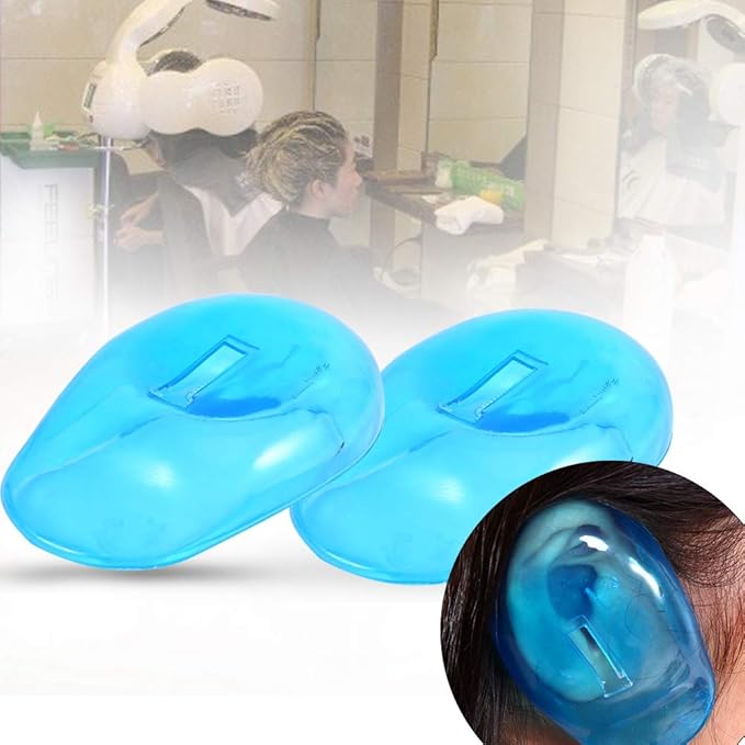 Ear Covers For Hair Dryer, 2pcs Ear Covers For Hair Dye, Shield Anti Staining Plastic Guard Protects Earmuffs From The Dye