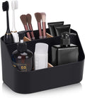 Electric Toothbrush Holders for Bathrooms,Black Tooth Brushing Holder,Toothpaste Organizer with Dividers,Bathroom Countertop Accessories Storage,Toothbrush Stand for Vanity Office Sink