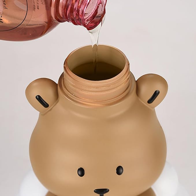 1 Pc Bear Paw Foam Soap Dispenser Cartoon Shaped Pump Bottle Refillable Hand Sanitizer Dispenser for Bathroom Kitchen Shampoo Lotion