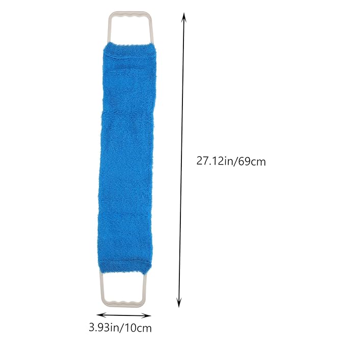 Healifty Double Sided Exfoliating Bath Scrubber for Men and Women Strong Natural Massage Back Scrubber Strap Deep Cleansing Back Belt for Smoother Skin and Improved Circulation Random Color