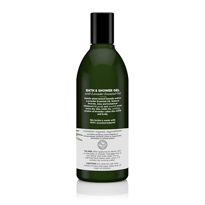 Avalon Organics Bath & Shower Gel, Nourishing Lavender, 12 Oz