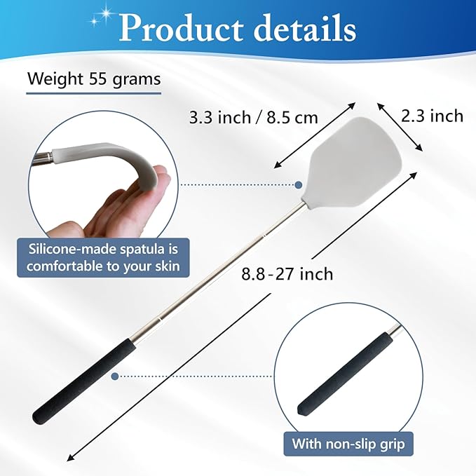 Cream Applicator for Back Telescopic Easy to Clean Applies Creams, Sunscreens, and Ointments (Covers Large Areas)