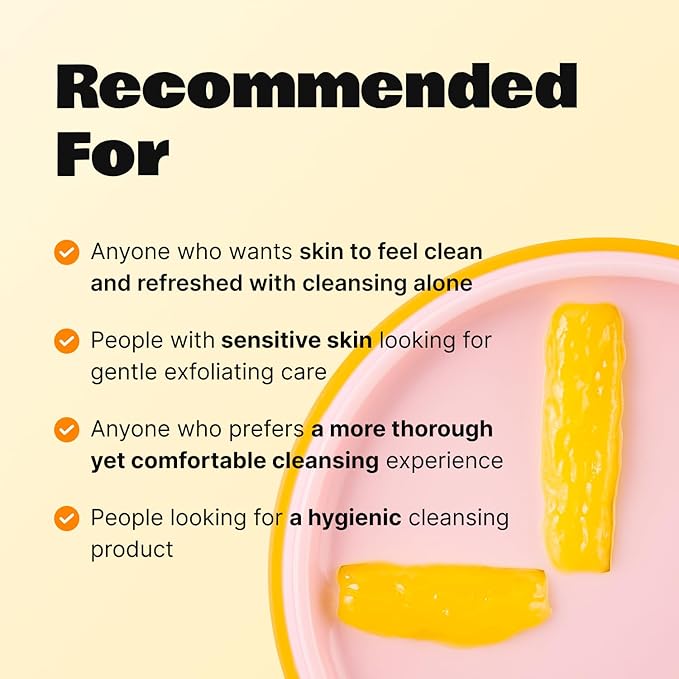 LALARECIPE Yuzu Vitamin C 3-in-1 Gommage Cleansing Balm, Korean Makeup Remover with AHA for Blackheads & Exfoliation, Vegan Facial Cleanser for All Skin Types (1.69 Fl Oz / 50ml)