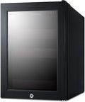 Summit Appliance LX114LPT1 BeautiFridge Compact Cosmetics Cooler, 0.85 cu.ft Capacity, 14" Wide, Automatic Defrost, LED lighting, Factory Installed Lock, Adjustable Shelves In A Matte Blush Finish