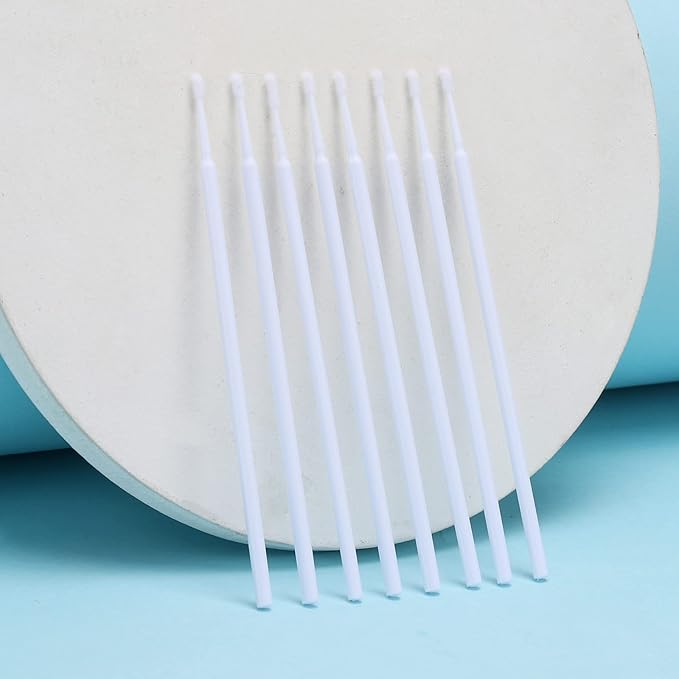 Tbestmax 500 Pcs Micro Applicator Brush Micro Swabs, Disposable Eye Lashes Mascara Wands for Eyelash Extension White