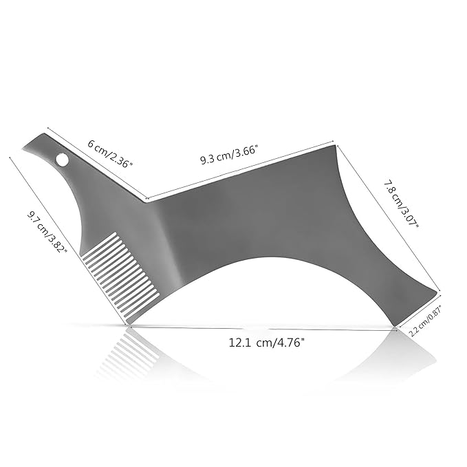Stainless Steel Beard Shapers With Comb Beard Shaping Styling Tool Beard Shaping Template Guide Comb For Man Beard Trim Beard Care Implement