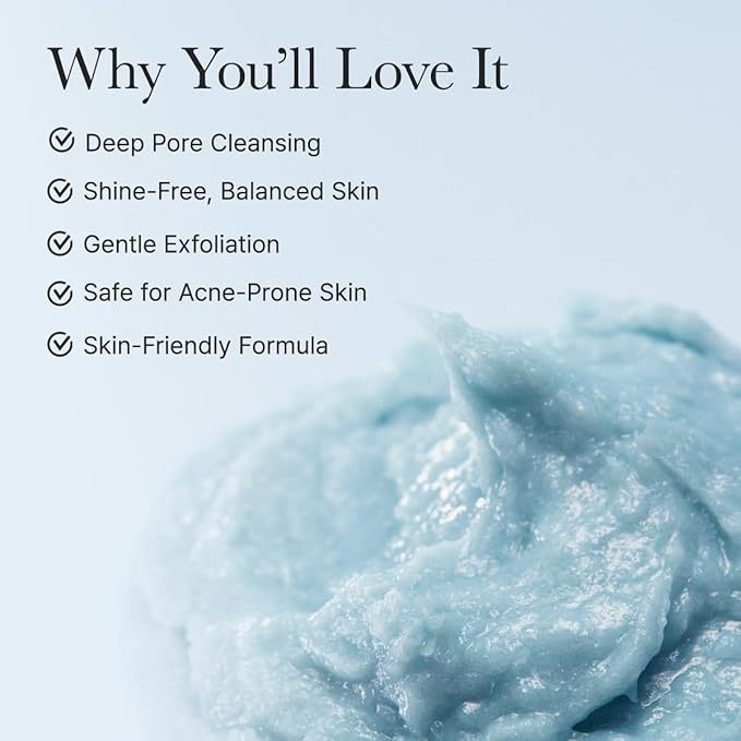 Arencia Hyssop Brightening & Deep-Cleansing Face Scrub & Exfoliator - All Skin Types, For Sebaceous Filaments & Blackheads (1.76oz)