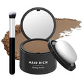 Hairline Powder with Brush Set, Root Touch Up Hair Color for Thinning and Gray Hair Coverage, Waterproof and Sweatproof Hairs Loss and Bald Spot Concealer for Men and Women-Dark Brown