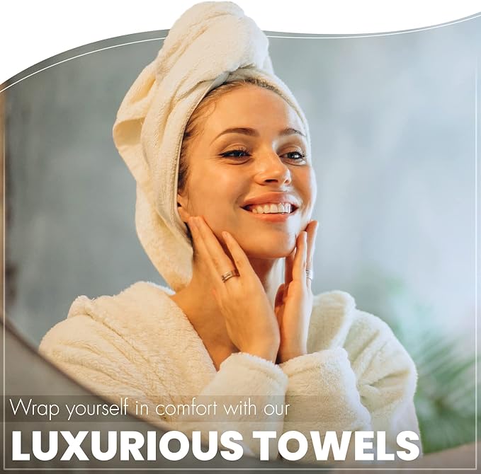 6-Pack Bath Towels - Lightweight - Extra Absorbent - 100% Cotton - Shower towels (Multi, 27 inchesx54 inches)