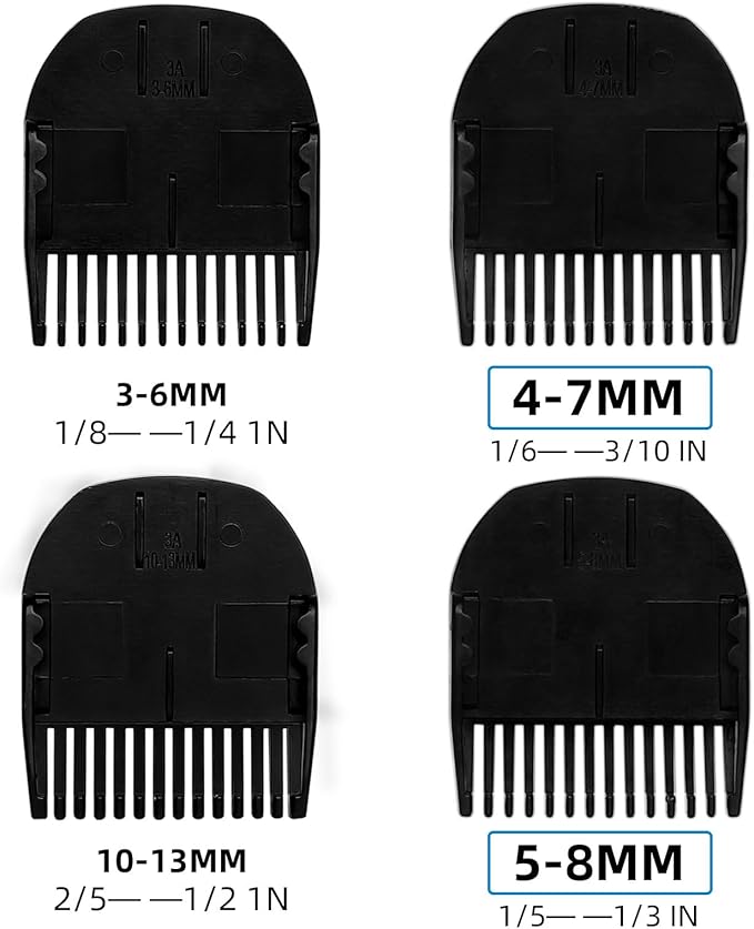 CR8GR8 Professional Guide Comb Fit Cutting Guider for Manscaped 3.0,4 Pack 8 Cutting Lengths from 1/8"-1/2" Inch Fit The Lawn Mower 3.0 Groin Hair Trimmer