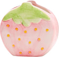 TANG SONG Ceramic Strawberry Make up Brush Holder Cosmetic Storage Box Pen and Pencil Holder Desktop Organizers (Pink)