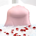 Silicone Bath Pillow for Tub – Ergonomic Bathtub Headrest with Inflatable Air Cushion, Non-Slip Suction Cups & Neck/Back Support – Comfortable Spa Bath Accessory for Relaxation (Pink)