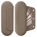 Silicone Makeup Brush Holder Travel Cosmetic Bag：Soft Portable Cosmetic Face Brushes Holder with Upgrade Anti-Fall Out Magnetic Closure, Large Travel Makeup Brush Case - Coffea