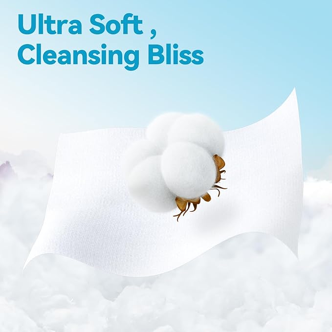 Winner Soft Face Towels, Upgraded Thicker 100% USDA Biobased Facial Towels with Hangable Design, Unscented and Gentle on Sensitive Skin, Disposable Facial Towelettes (480 Count, Pack of 6)