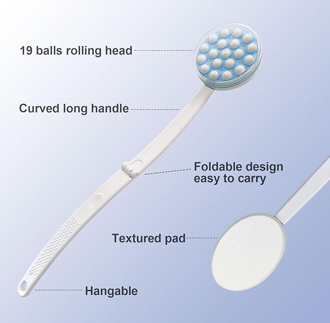 Lotion Applicators for Back, 18 inch Back Lotion Applicator, Back Lotion Applicator for Your Back, Foldable Handle Easy Reach Self Apply Cream Moisturizer Sunscreen