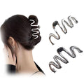 Wavy Metal Hair Clips for Women & Girls, Non-Slip Cute Modern Hair Accessories with Strong Hold