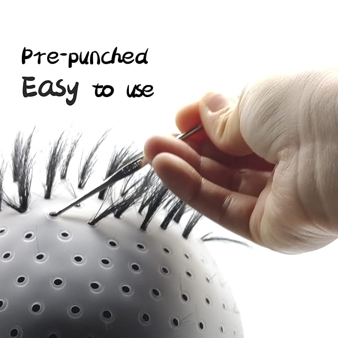 Dye Cap Highlighting Frosting Cap Highlight Caps for Dying Hair with Metal Hook Hair Coloring Salon Home Use Hairdressing Tool for Women Men