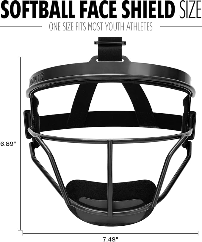 Dinictis Softball Face Mask, Lightweight, Comfortable, with Wide Field Vision, Durable and Safe Face Guards, Premium Protective Softball Fielder's Mask