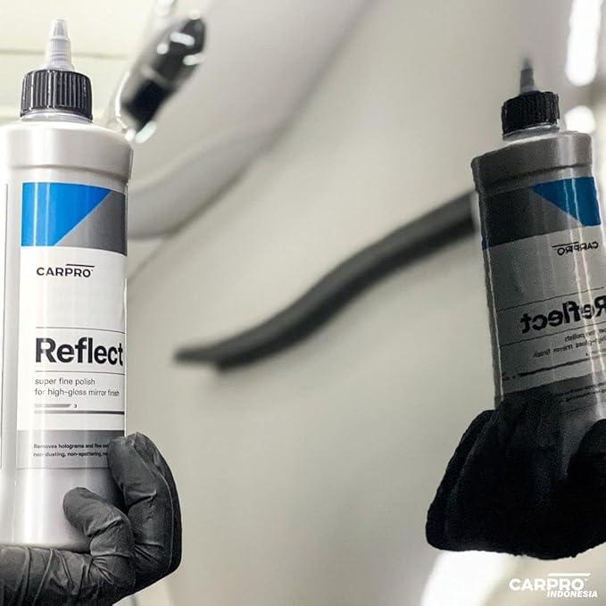 CARPRO Reflect High Gloss Finishing Polish - Reflective & Glossy Finish Without Durable Fillers, Silicones, Waxes, Polymers, or Teflon - Body Shop Safe, No Dusting. Rotary & Dual Action - Liter (34oz)