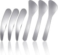 6PCS Mini Metal Face Mask Spatula, Stainless Steel Skincare Spatula, Reusable Cosmetic Spatulas for Blending and Sampling Plant Masks, Skin Care Creams, Eye Cream, Essences (2 Styles)