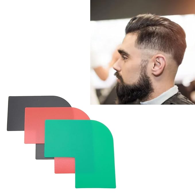 3pcs Beard Shaping Tool Templatefor Men Mustache Sideburns Template Styling Tool for Jaw Cheek Neck Line