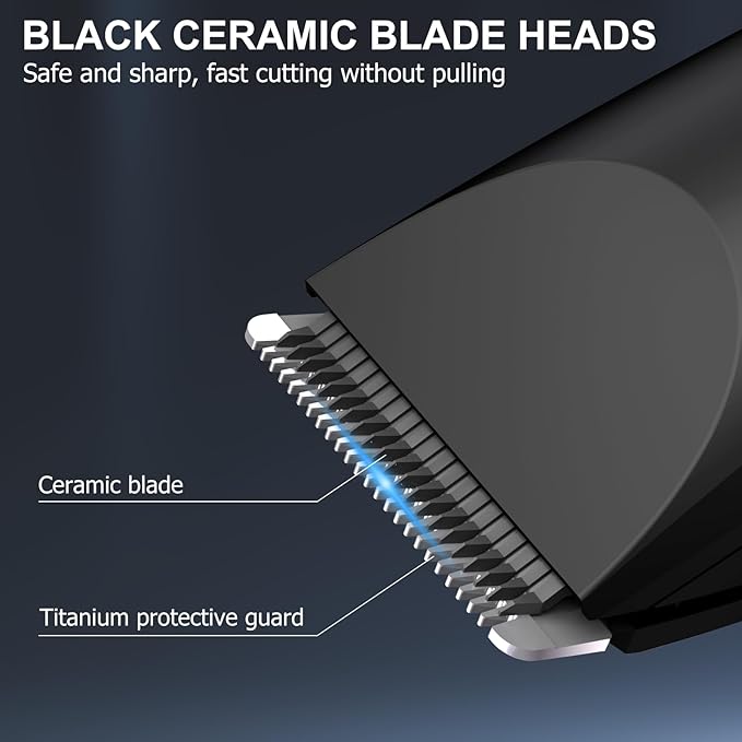 Electric Body Hair Trimmer - Groin Trimmer for Men - Bikini Trimmer Women - Wet/Dry Shaver Groomer, Replaceable Ceramic Blade Heads, USB Recharge Dock, Hygiene Razor, Christmas Gift Wrapping, Black