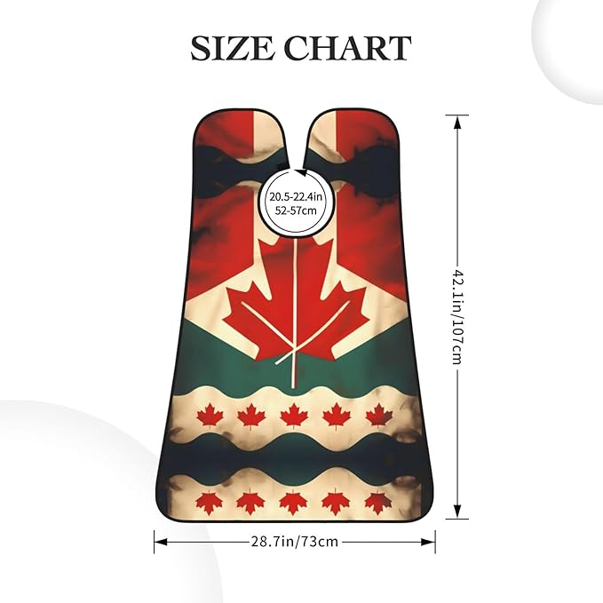 Retro Canada Flag Print Beard Bib Apron For Men, Beard Hair Catcher For Men Shaving Trimming,Beard Cape Cloth